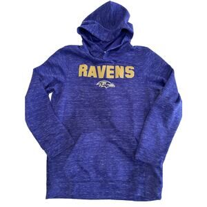 Ravens Team Fan Apparel NFL Youth Hoodie Size L14-16) Purple